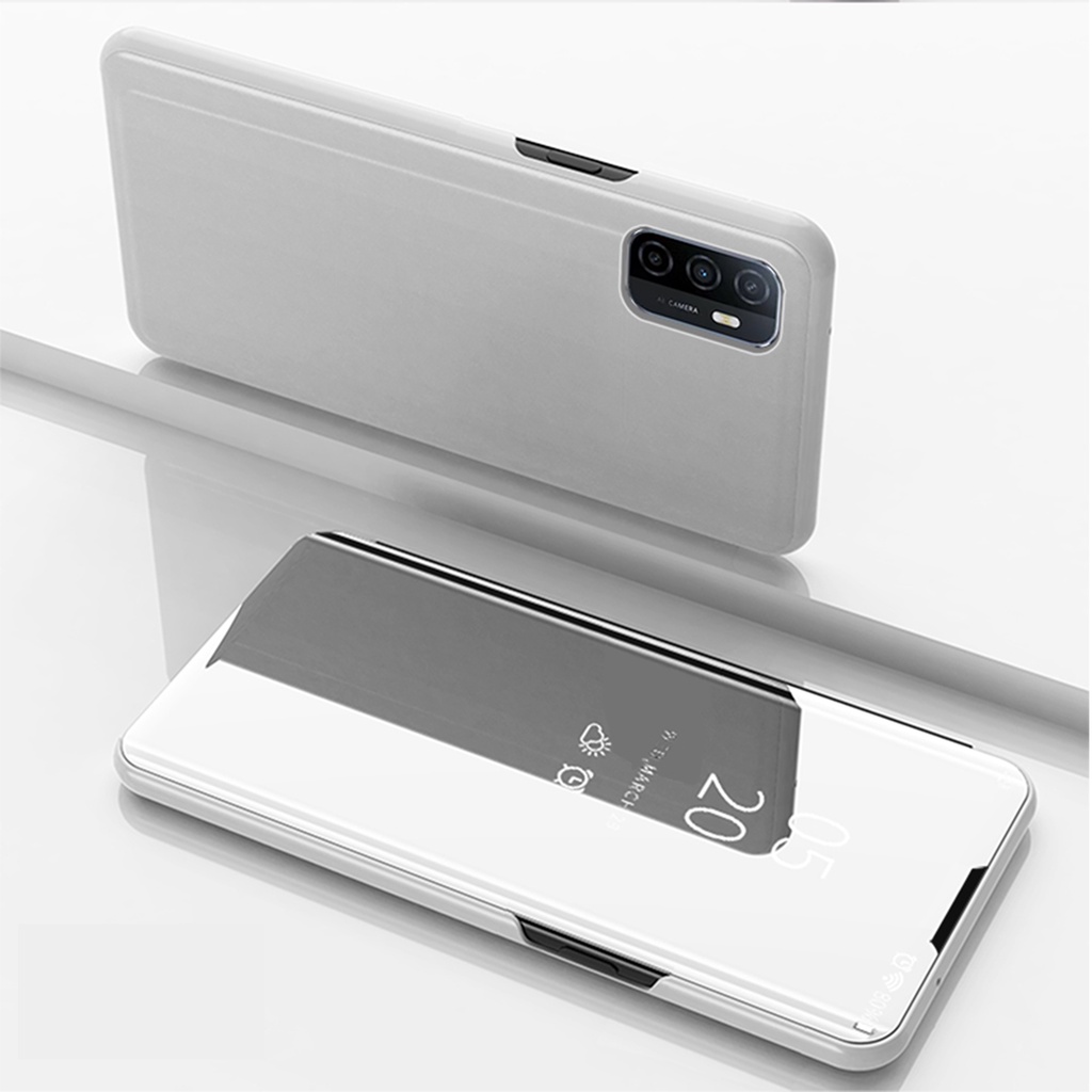 Redmi Poco M3 Flip Clear View Standing Mirror Cover Case Casing