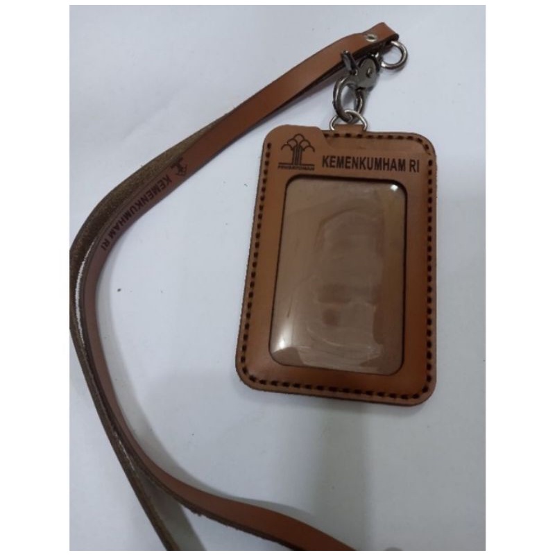

Nametag Id Card Holder Kemenkumham Asli Kulit