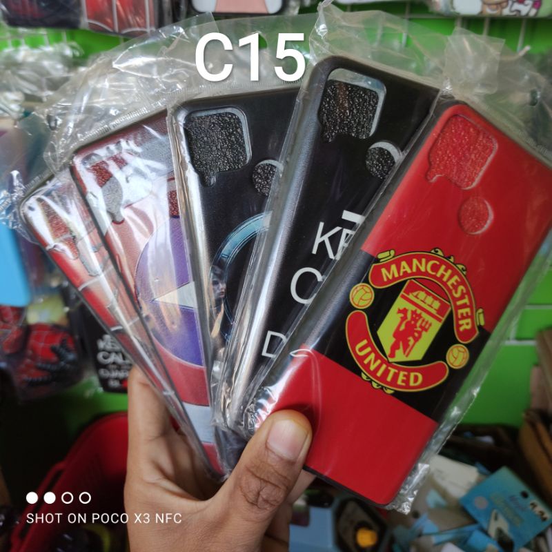 SOFT CASE KARAKTER COWOK REALME C15/C12/MOTIF/SOFTCASE/TEBAL/KAPTEN AMERIKA/BOLA/SPIDERMAN/SILICON/C