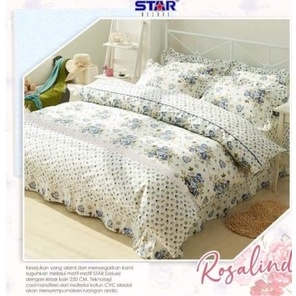 SET BED COVER MOTIF BUNGA CANTIK ELEGAN