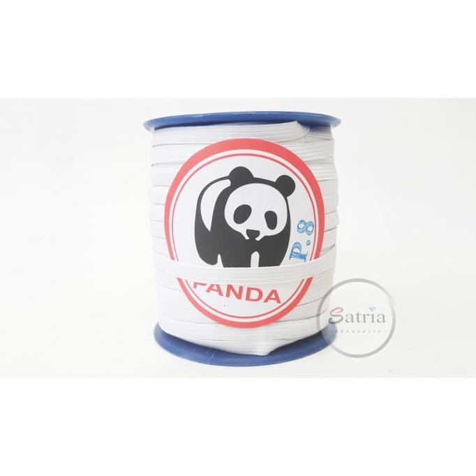 %%%%] Tali Karet Elastic Panda Putih SJ12 12mm / Tali Karet Kolor