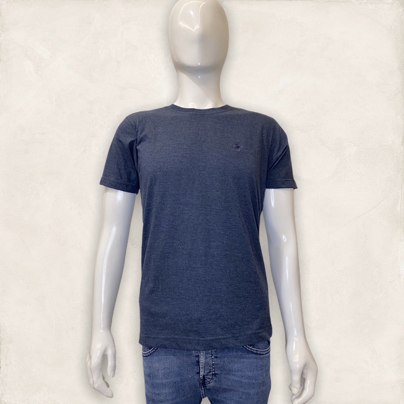 KaosOblong T-Shirt Pria Baru Hitam Abu Putih Merah Biru Remix Jeans Bahan Premium Round Neck Ukuran 