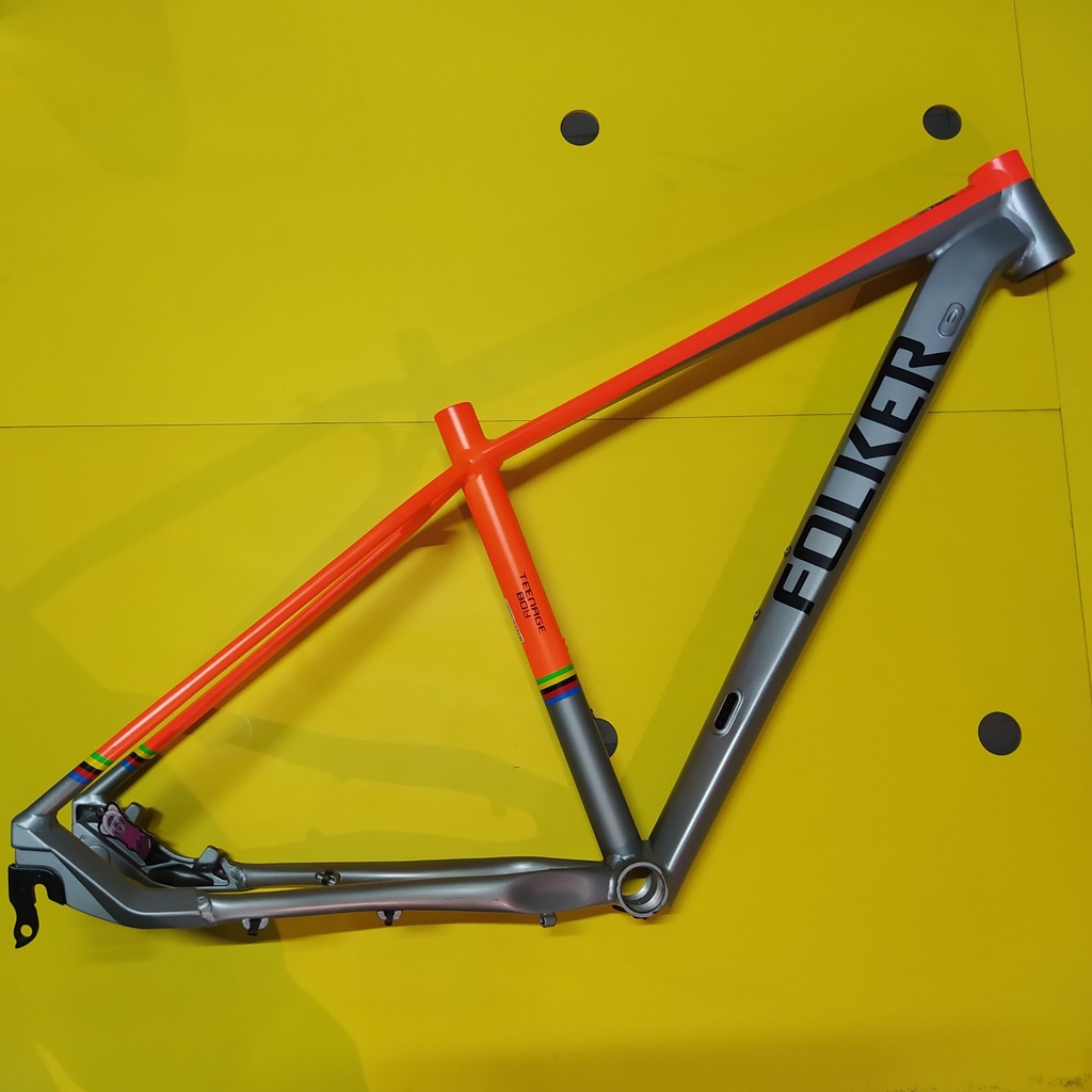 Frame sepeda MTB Folker Teenage boy 29 Orange Silver not United Scott Dominate