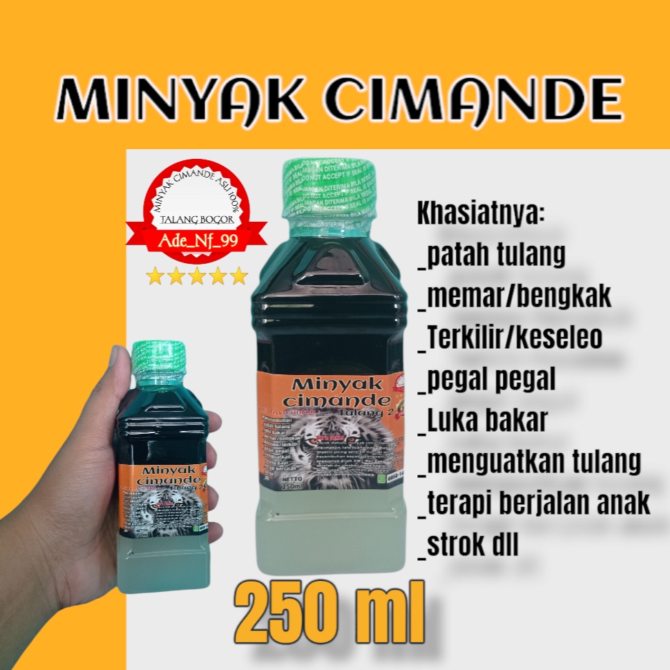 Minyak Cimande Asli Talang bogor obat patah tulang/retak, obat luka bakar asli talang Bogor.