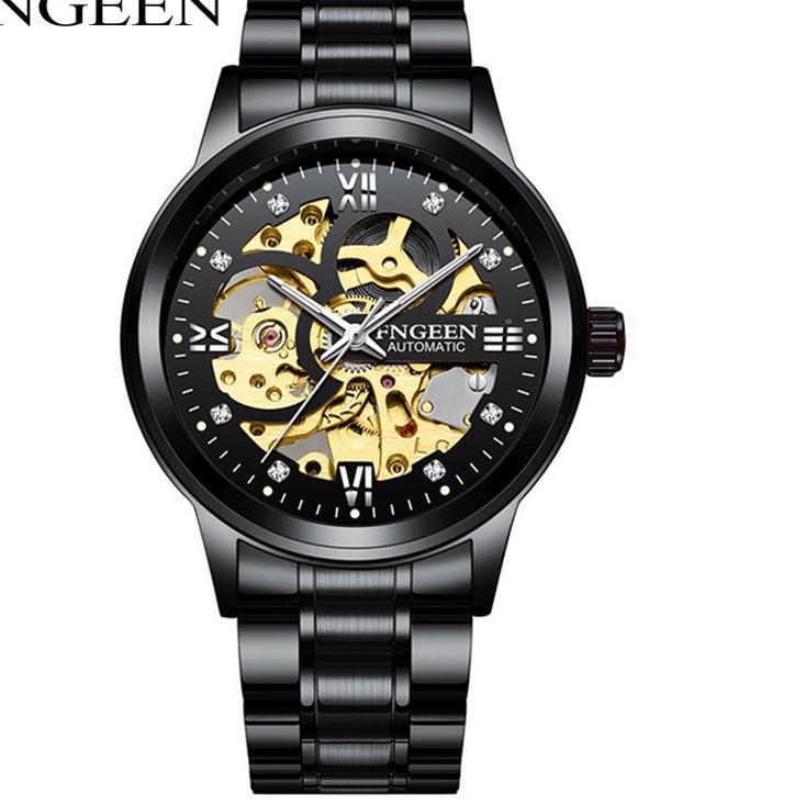 Best Seller FNGEEN 6018 Jam Tangan Pria Mechanical Automatic  Luxury Business Original Tahan Air Watch + Kotak Gratis .