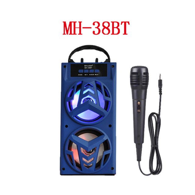 Termurah Speaker Bluetooth MH-38BT Portable Free Mic Karaoke Super Bass