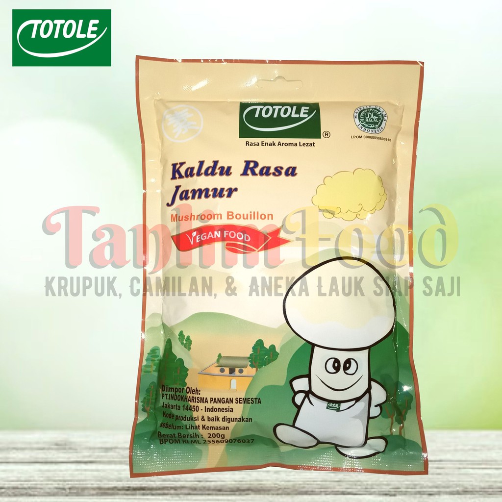 TOTOLE Kaldu Rasa Jamur - Mushroom Bouillon 200Gram ( Vegan Food )