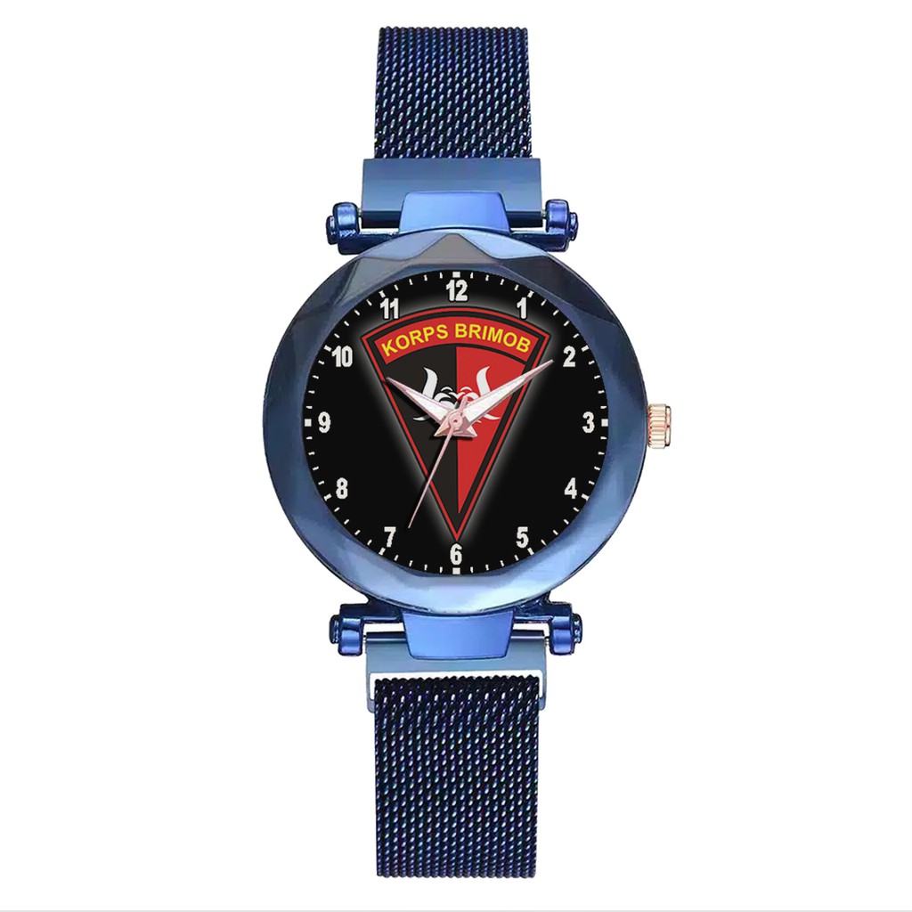 Jam Tangan Wanita Custom - KORPS BRIMOB 1 Free Box &amp; Batre Cadangan