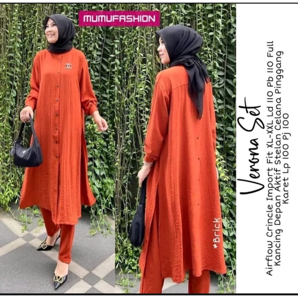 Stelan Long Tunik Cringkle Kemeja Kancing Depan Belakang || ONE SET LONG TUNIK CRINKLE DIVYA ONE SET PREMIUM CRINKLE AIRFLOW FULL KANCING KEKINIAN //SETELAN TRENDI TERBARU RAYON CRINKLE2022 / Hijab Fashion Trendy / ARRAZAQU COLLECTION