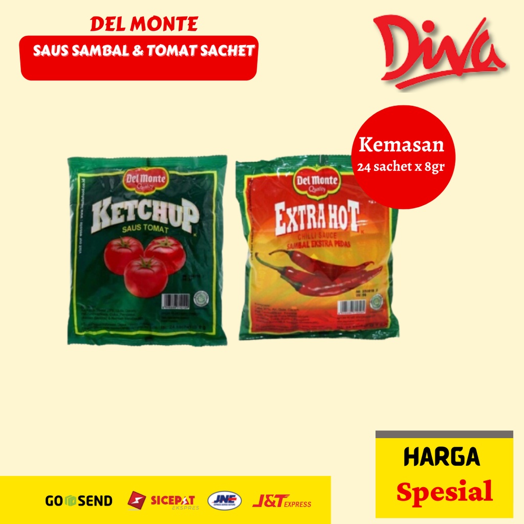 

DelMonte Saus Tomat &extra hot sachet isi 24 pcs