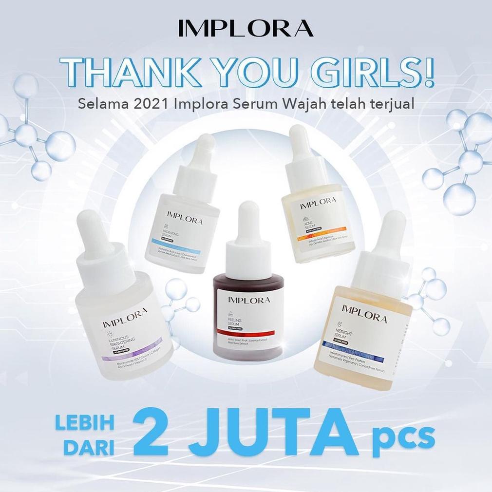 Serum Implora / Implora Face Serum / Implora Serum Wajah Original Peeling Luminous Scarlet Acne Midn