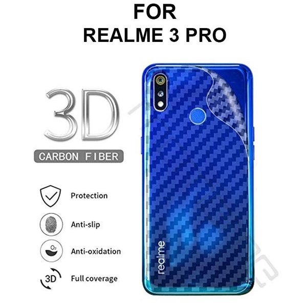 GARSKIN Sticker Carbon Realme 2 3 7 Pro C1 Skin Carbon Transparan Fiber Protection Back Sticker Carbon