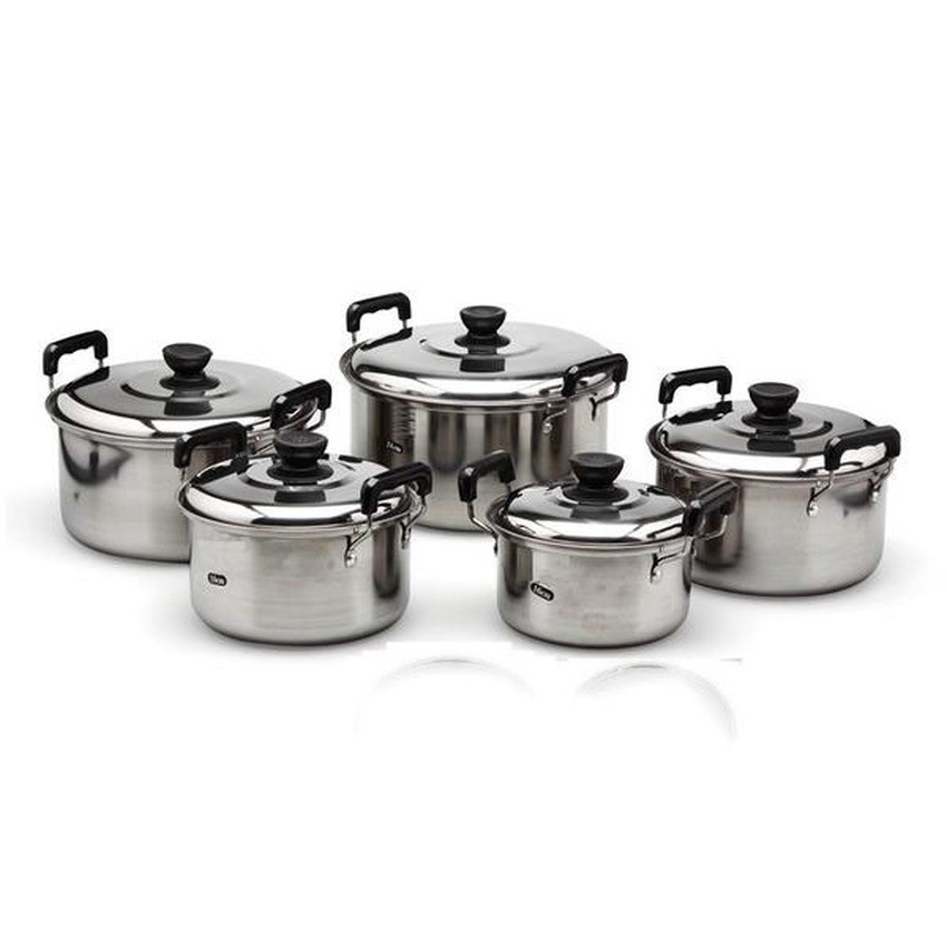 Panci High Grade Stainless Steel 5 Set panci tutup Panci High Grade Stainless Steel 5 Set panci tutup