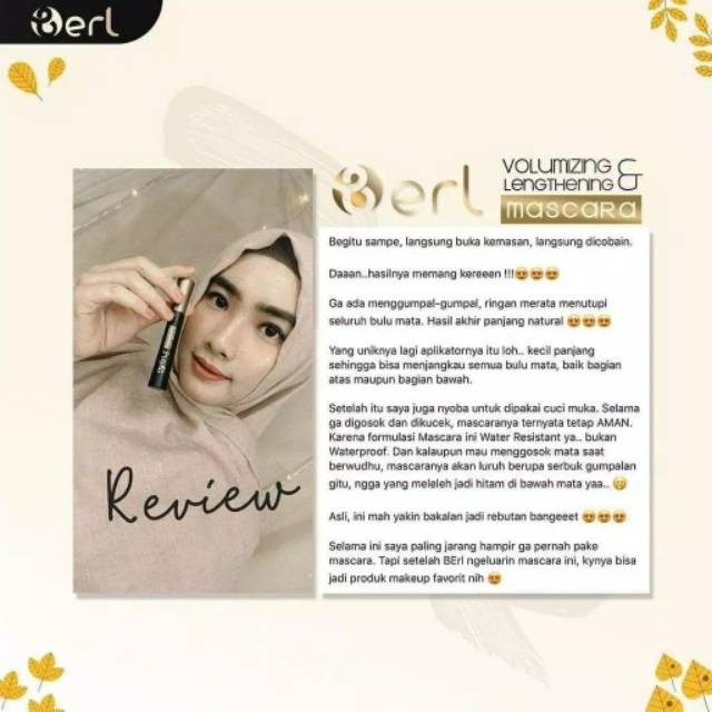 B ERL Cosmetics Volumizing &amp; Lengthening Mascara Memanjangkan dan menebalkan bulu mata 5.0