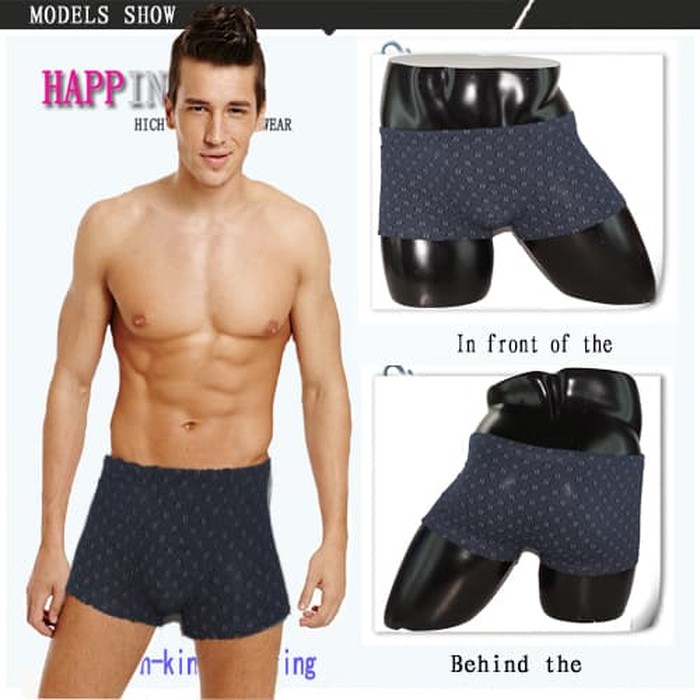 CD Wanita celana dalam pakaian dalam laki-laki dewasa  / boxer pria/mens boxerY4 - Navy, XL Murah