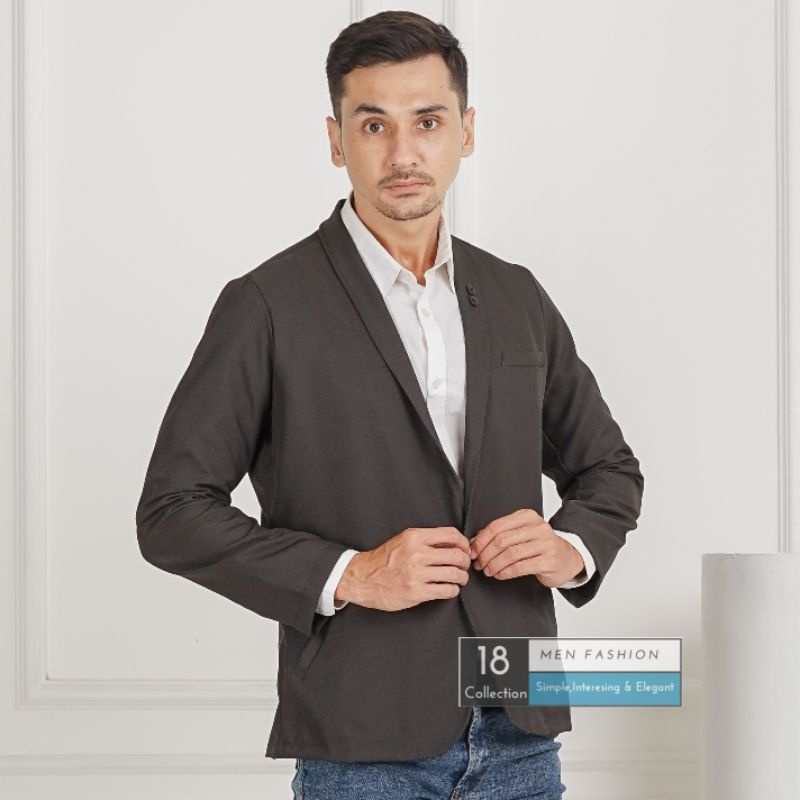 Jas Pria Slim Fit Suit Blazer Formal Cassual