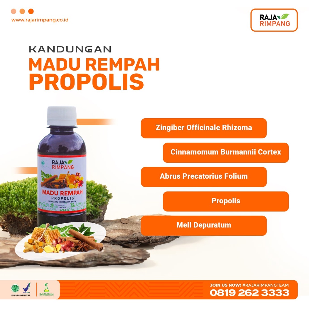 (BISA COD) MADU REMPAH PROPOLIS SOLUSI BATUK PILEK RADANG SAKIT TENGGOROKAN ANAK