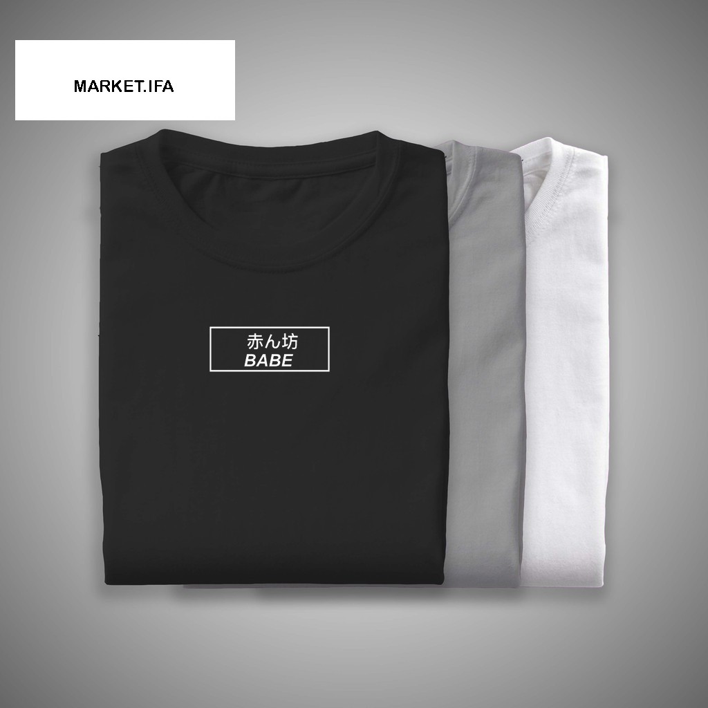 Kaos Custom Tulisan Korea BABE