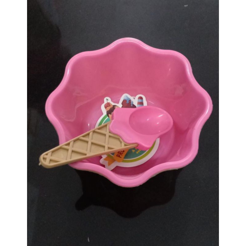 Ice cream bowl mangkok ice cream spoon set montessori bowl snack