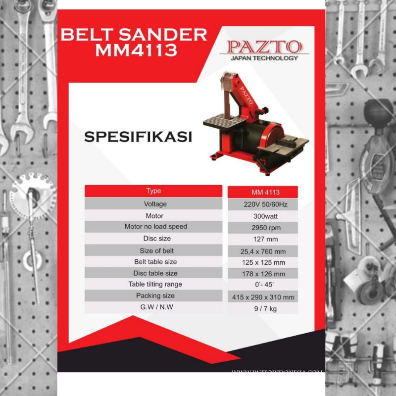 mesin amplas MM-4 113 duduk belt sander pazto