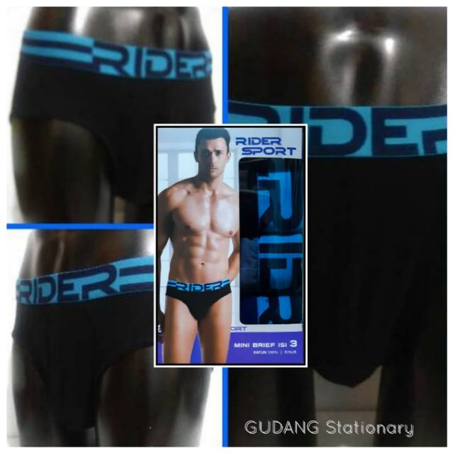 RIDER Sport CD Pria R 762B [ Isi 3 Piece ]