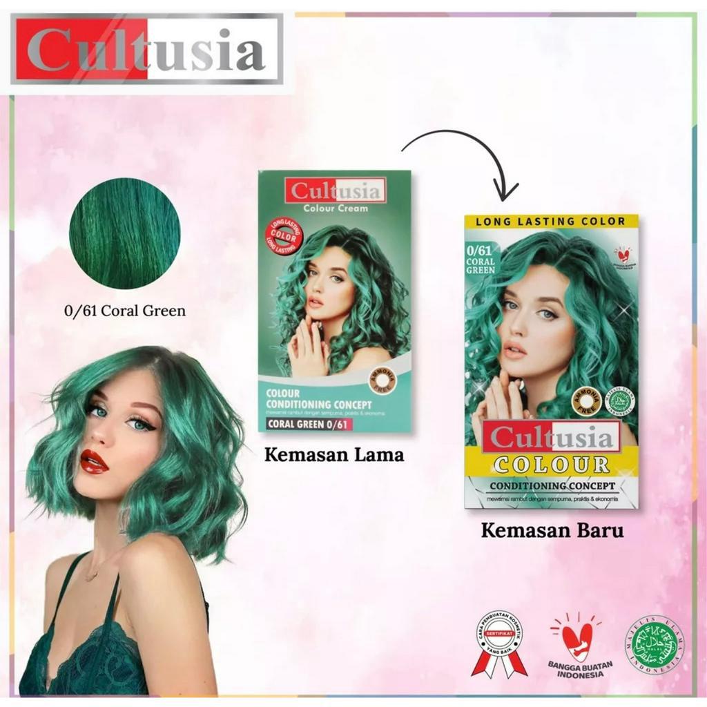 Cultusia Hair Color Coral Green 30 ml