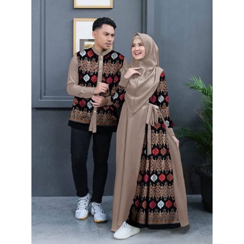 Baju Kondangan Couple Batik 3in1 Suami Istri Cowok Cewek Model Kekinian Super Elegan Baju Kapel Rema