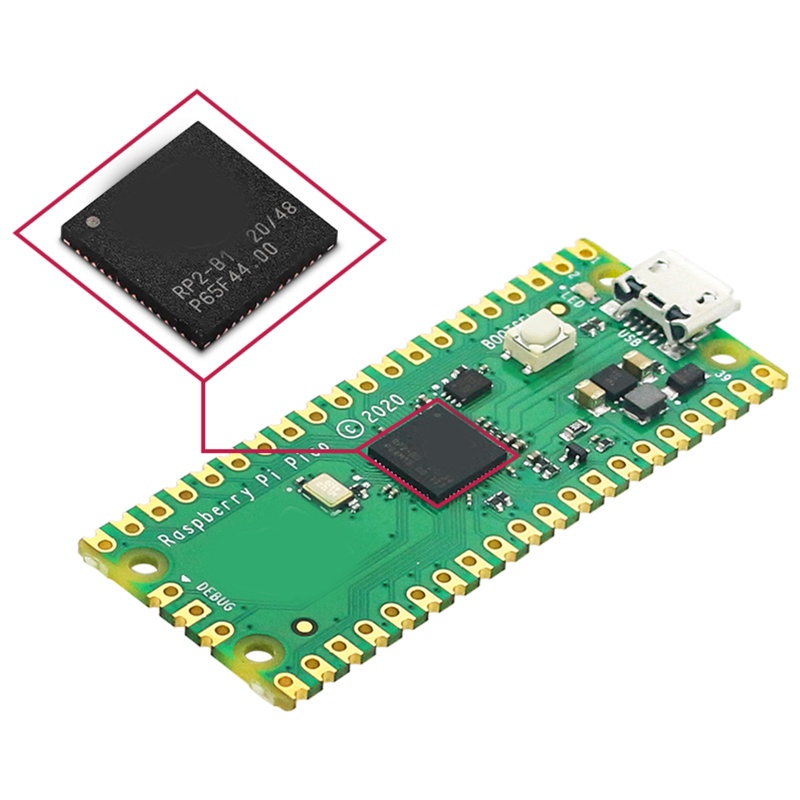 Btsg Untuk Raspberry Pi Pico RP2040 Chip Built-in 264KB Memory 40nm Teknologi Proses