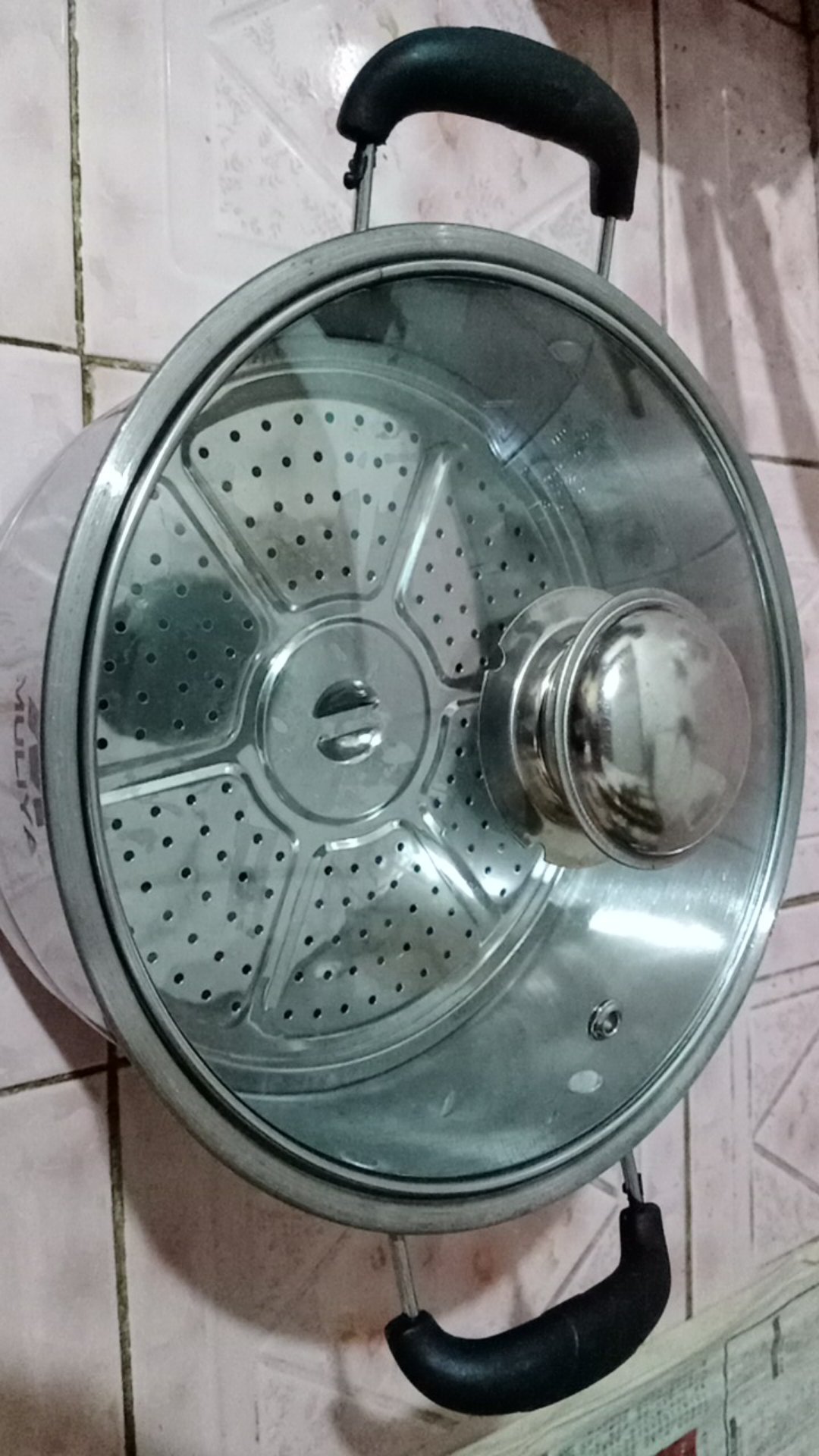 Panci Kukus /dandang Langseng Panci Serbaguna Panci Multifungsi Steamer Stainless Muliya 22 Cm