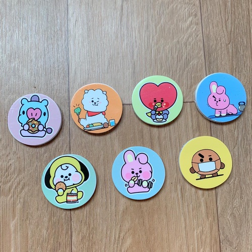 Penghapus Pensil Bentuk Karakter Bts / Penghapus Bulat BTS BT21 / Eraser Pensil Karakter / Setip Stip BTS Lucu