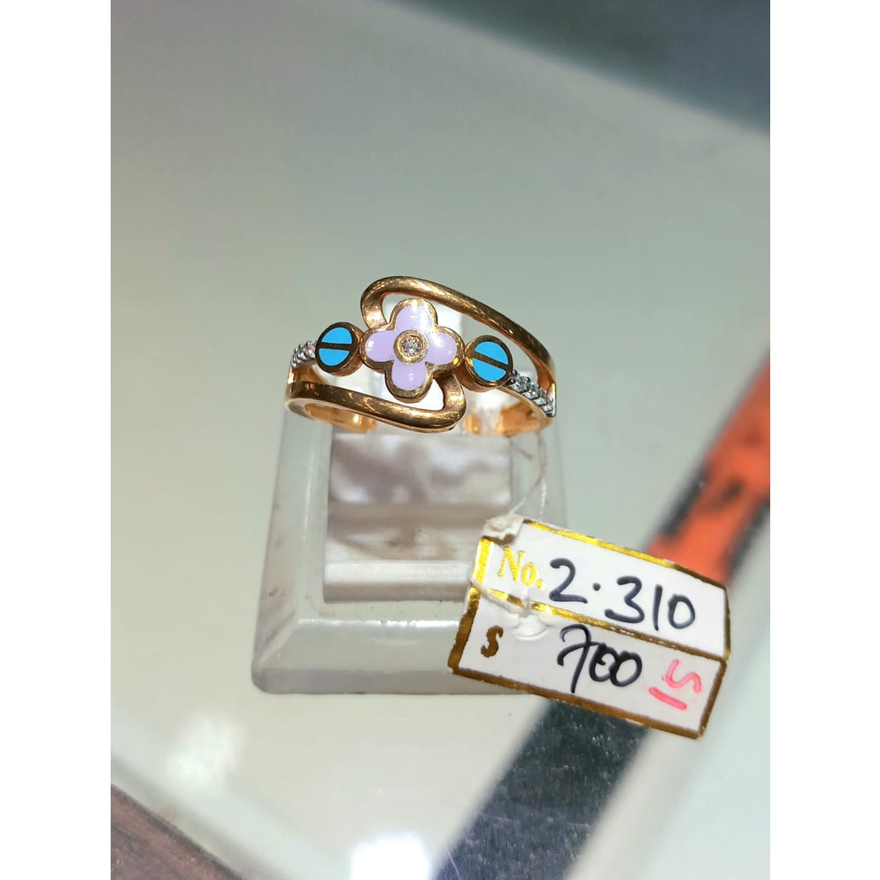 Cincin Emas Fashion Flower Bunga Kadar 70% 2.31 Gram Size 15