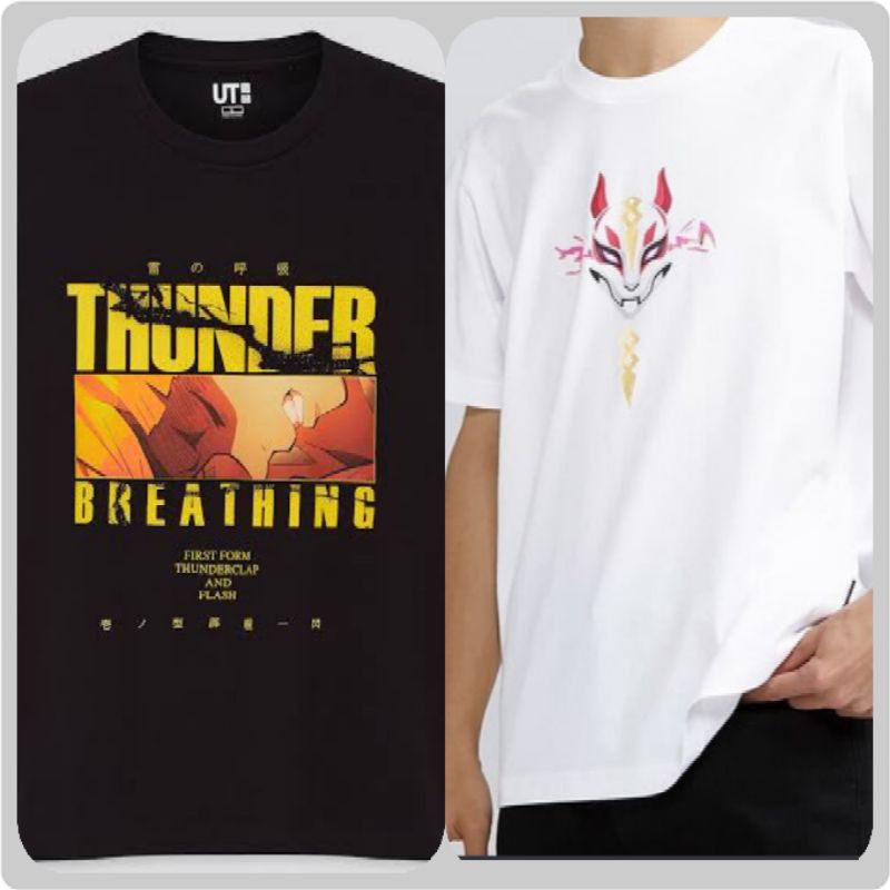 READY Bundling UNIQLO UT DEMON SLAYER KIMETSU NO YAIBA ZENITSU THUNDER & UT FORTNITE