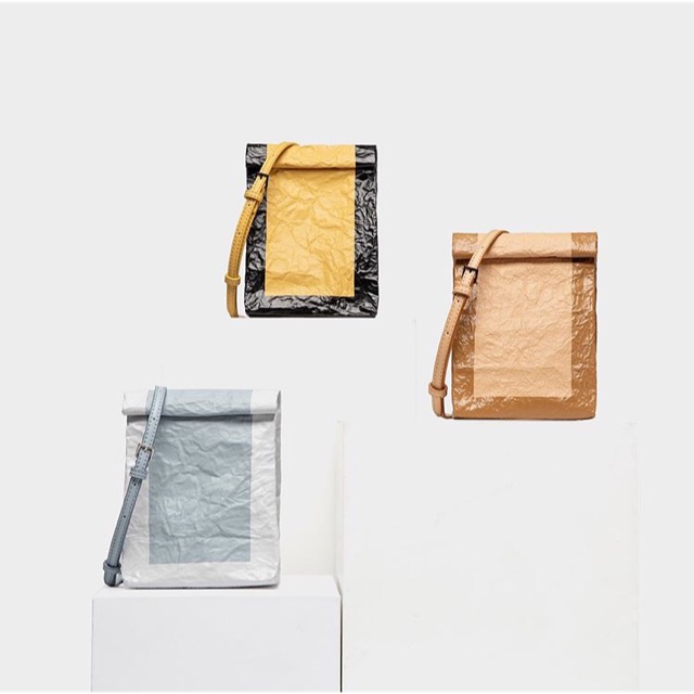 paper bag clutch charles and keith