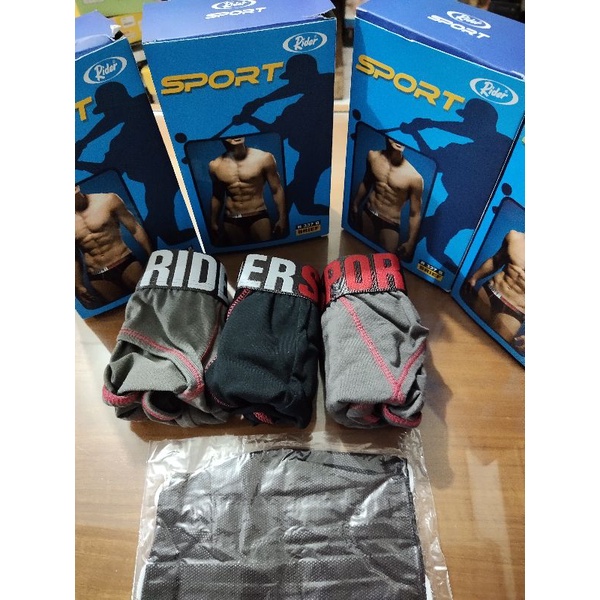 CELANA DALAM RIDER SPORT 337 + MASKER 1 PCS / CD RIDER SPORT 337