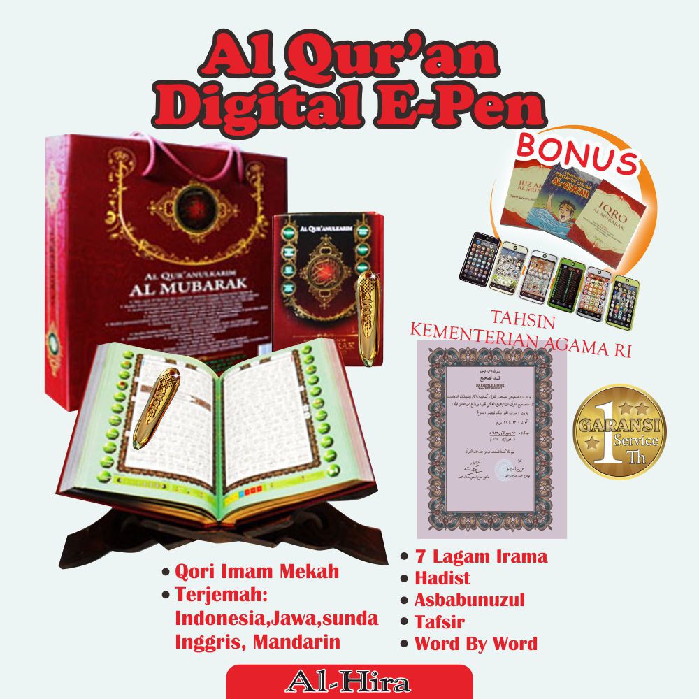 Promo Al Quran Talking Pen Digital Muslim PQ 15 Alfatih Al Mubarak Bersuara Emas