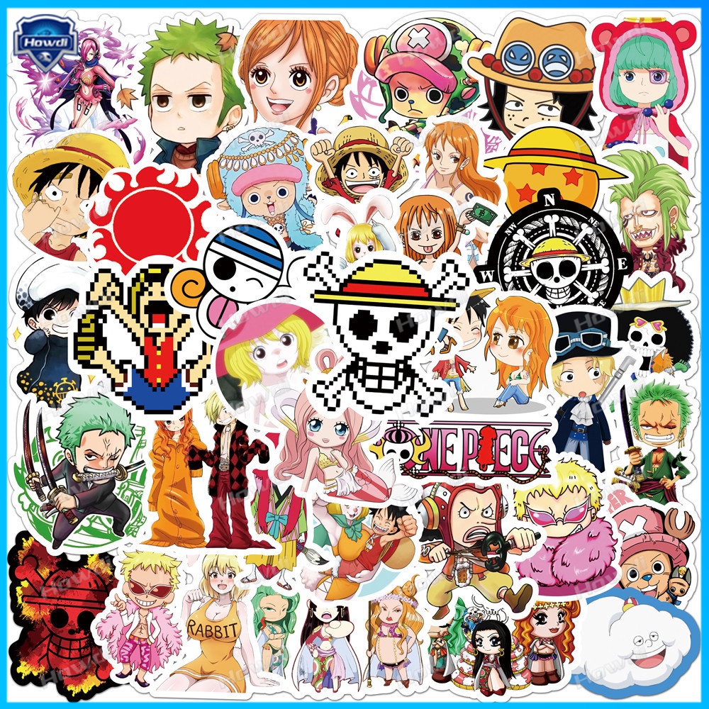 Stiker Motif Anime One Piece Tahan Air Untuk Helm Motor