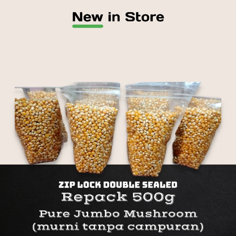 

Jumbo Mushroom Popcorn Merk Preferred 500g Murni Bukan Campuran