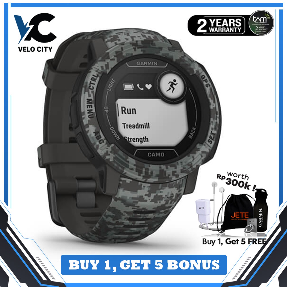 Garmin Instinct 2 Camo Edition Graphite Camo Original - Garansi Resmi TAM 2 Tahun