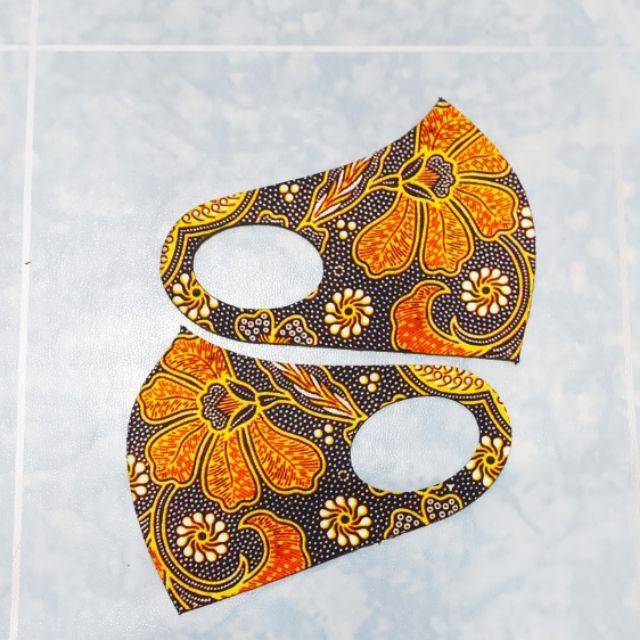 Masker scuba printing motif batik