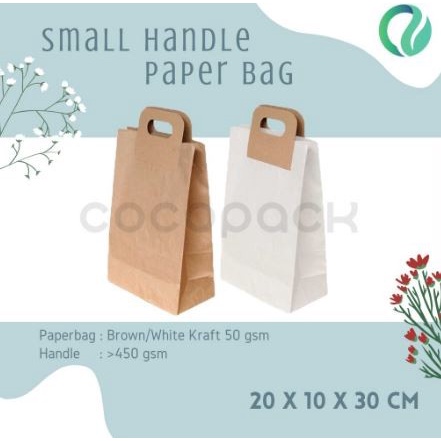 

NEW (WARNA COKLAT) Paper Bag Small Handle 20x10x30cm (10 PCS)