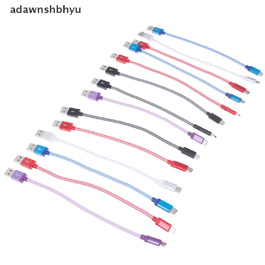 Adawnshbhyu charger Pendek braided micro/type-c/lightning USB cable charging Kabel data sync