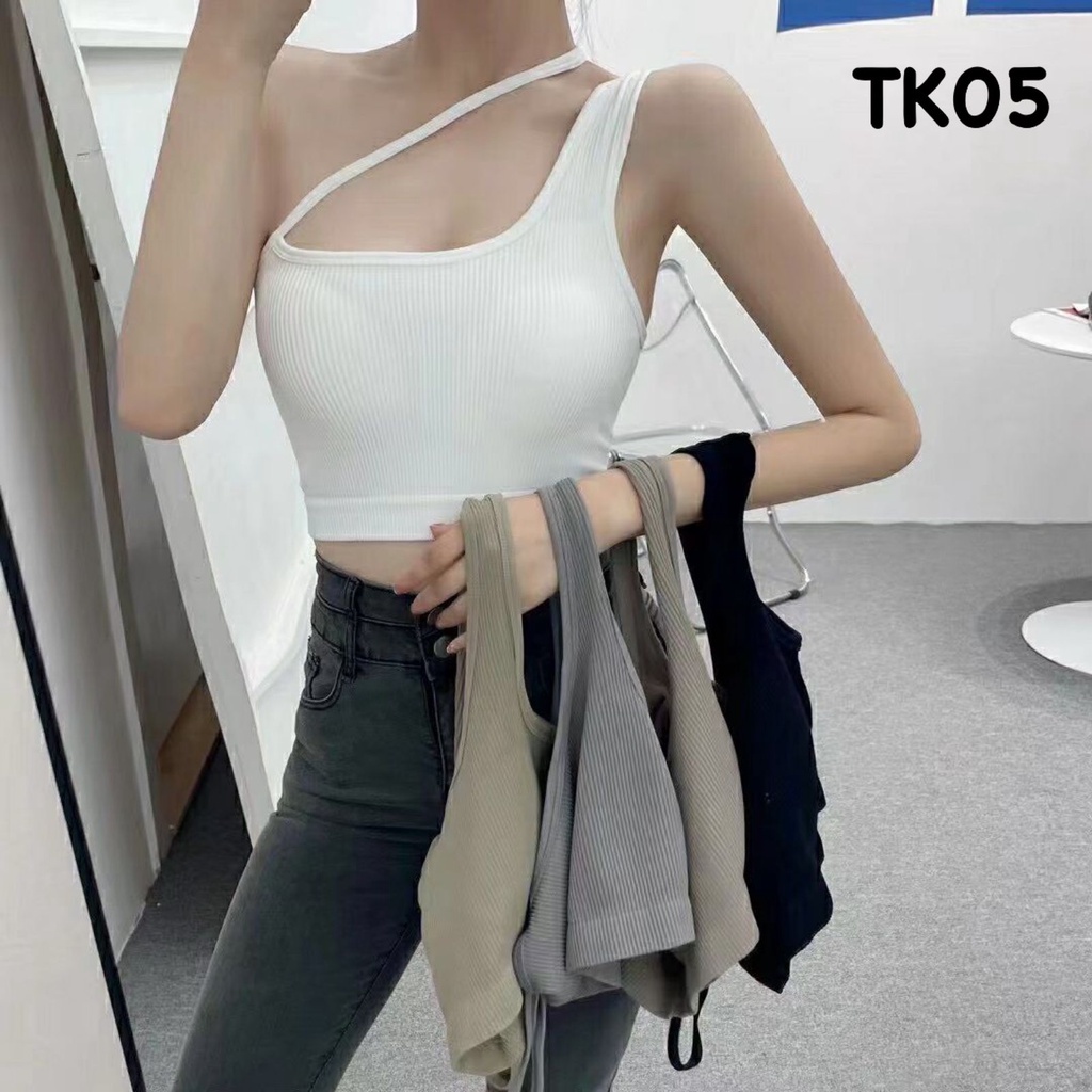 EJ - BR05 - Sling Tanktop / Crop Top / Atasan Wanita Bralette Push Up-6