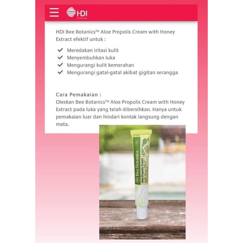 Aloe Propolis Cream HDI