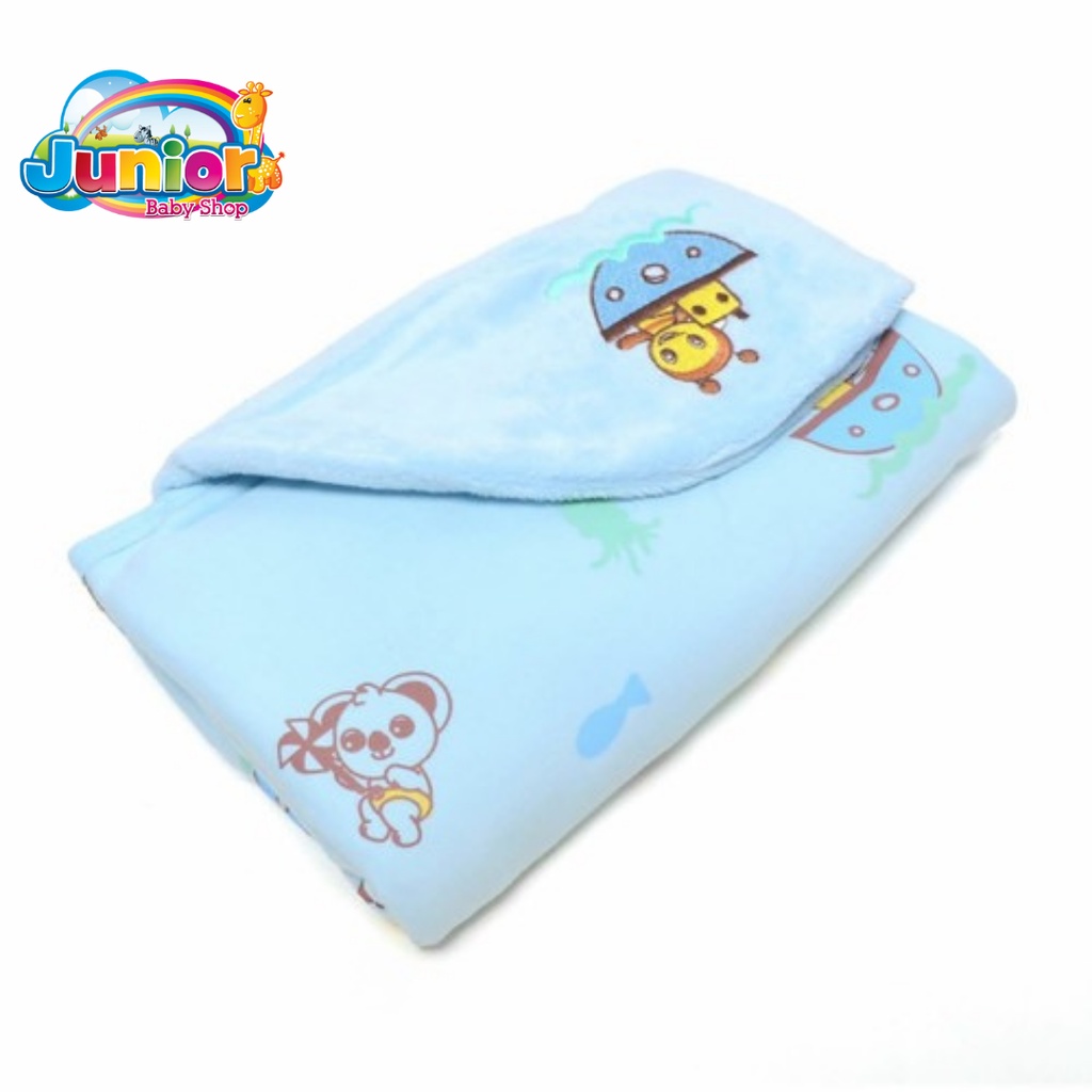 Babybee Fluffy Hood Blanket - Selimut Bayi