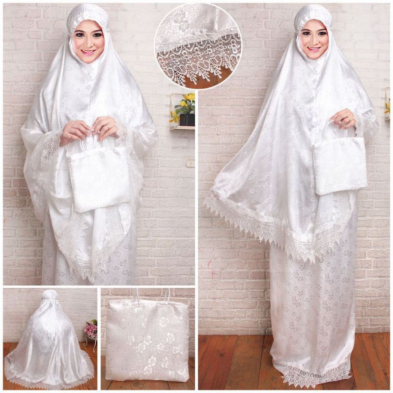 Mukena Dewasa POLOS EMBOS PUTIH BAHAN SUTRA PRADA SUTRA Grosir Ecer Alat Ibadah Sholat Rukuh Wanita Elegan Bahan Adem Ready Stock K6X0 Murah Kekinian Cantik Travel Mukena Traveling Bisa COD Mukenah Dewasa Terbaru Kualitas Premium