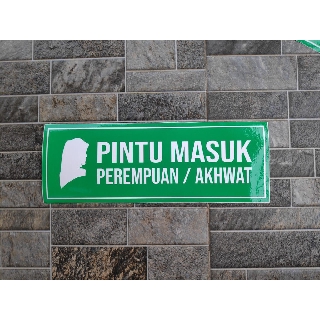 Jual Stiker Vinyl Pintu Masuk Pria Wanita Lokasi Sign Masjid Musholla