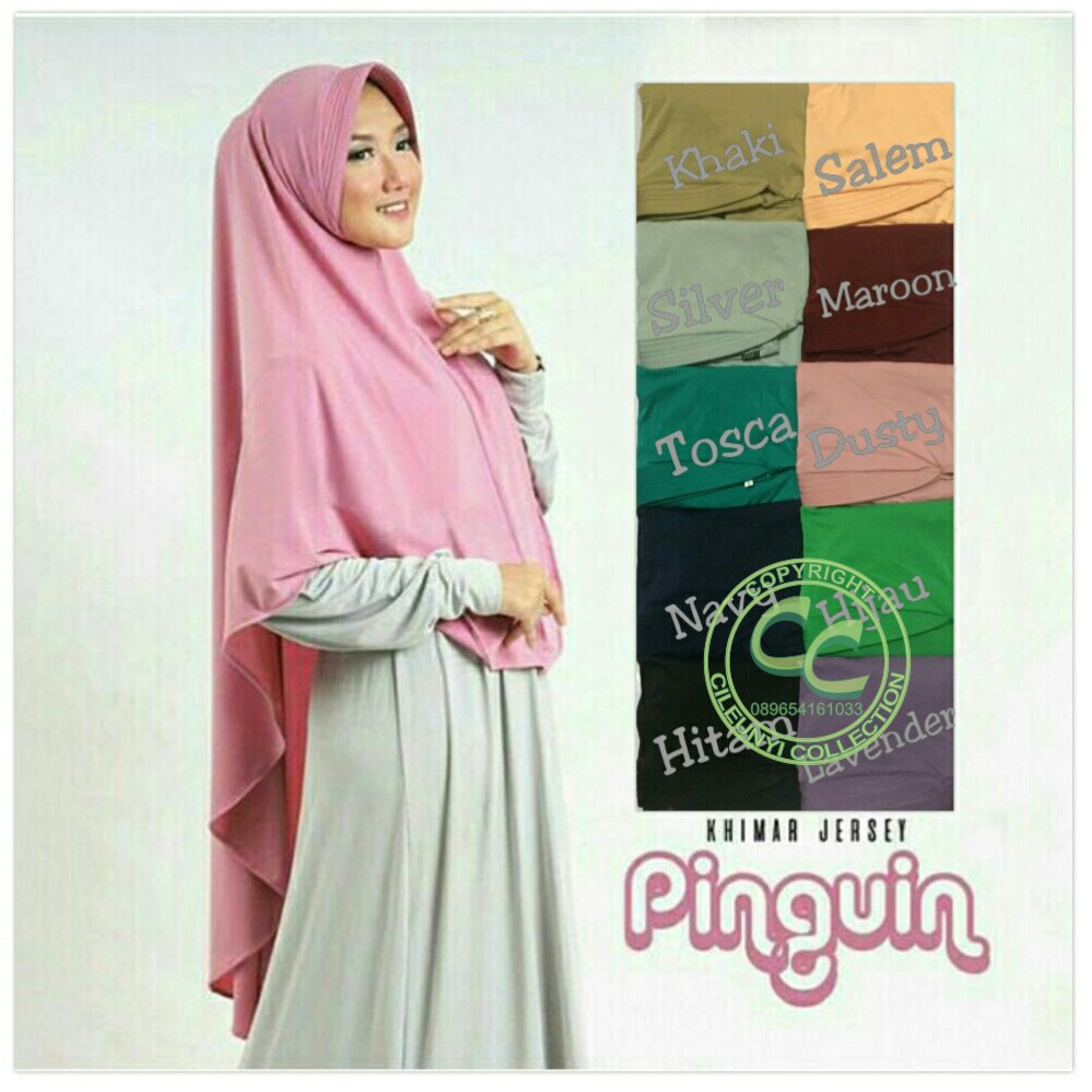 Hijab Jilbab Bergo Khimar Pinguin Jersey Pad