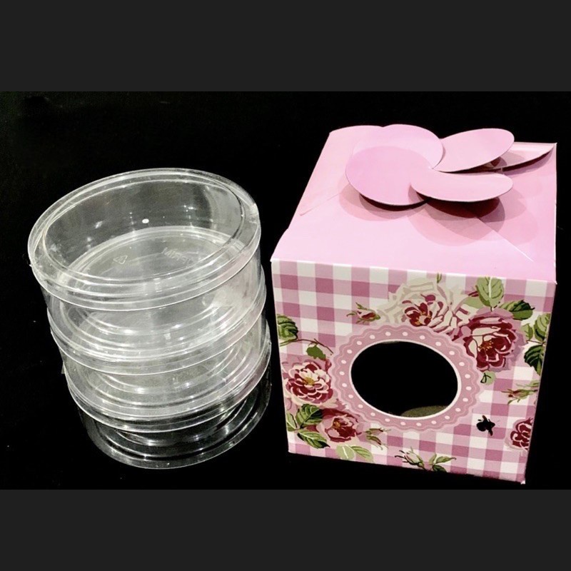 Termurah packaging toples kue kering 250gr / box kue kering toples 250gr - Merah Murah