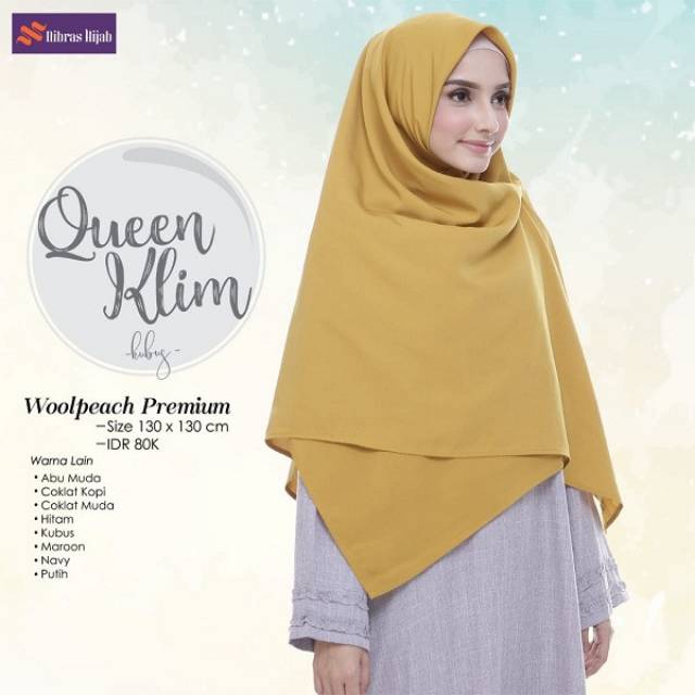 HIJAB SEGIEMPAT SYARI QUEEN KLIM 130 X130 II NIBRAS HIJAB