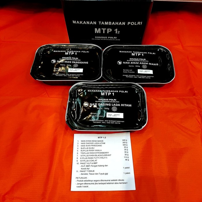 

f0fjhubfe00 Makanan Survival Ransum Mtp1 Makanan Tambahan Polri Sereal Siap Saji DsGk